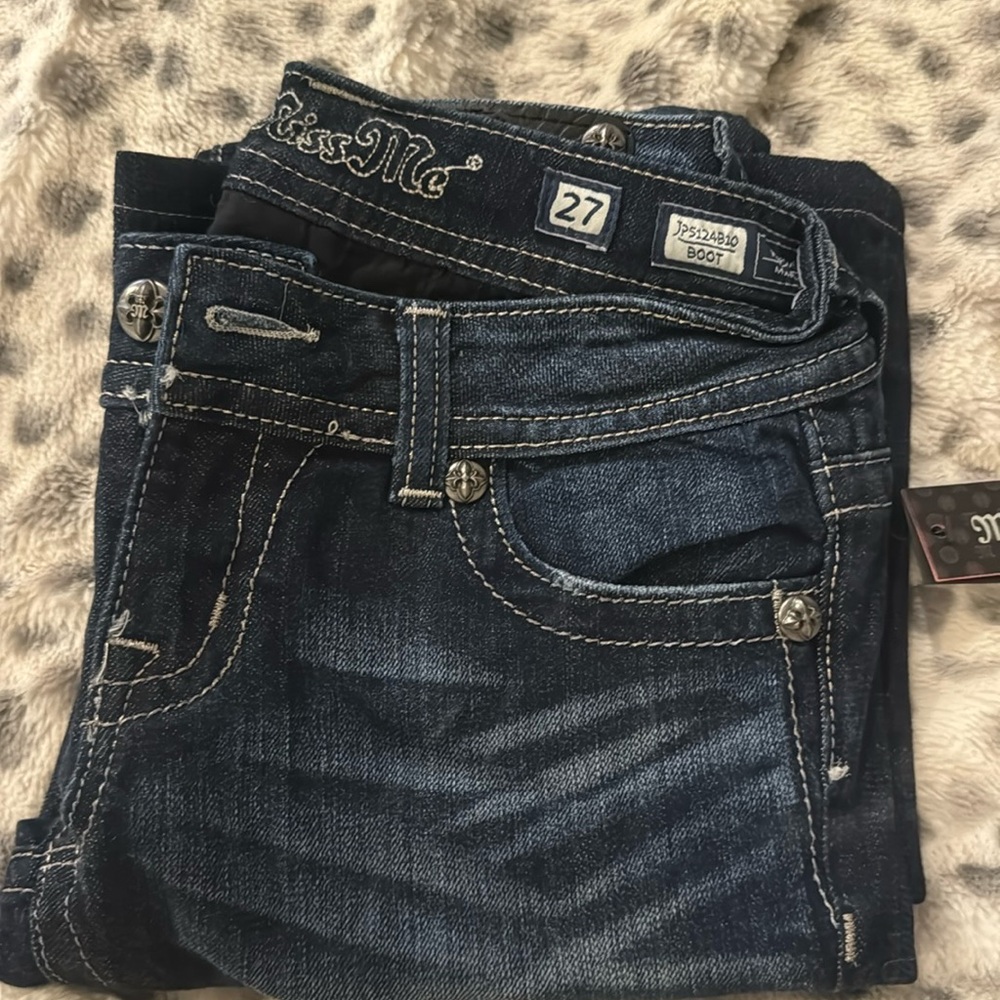 Miss me jeans 27 JP 5124B10 boot new with tags